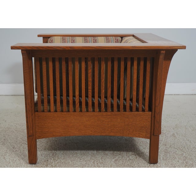 Mission Stickley Mission Oak Prairie Club Chair For Sale - Image 3 of 18