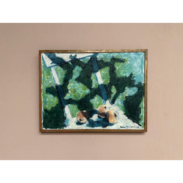 Sune Alehammar, Peaches on Chair, 1960s, Oil Painting on Canvas, Framed For Sale - Image 13 of 18