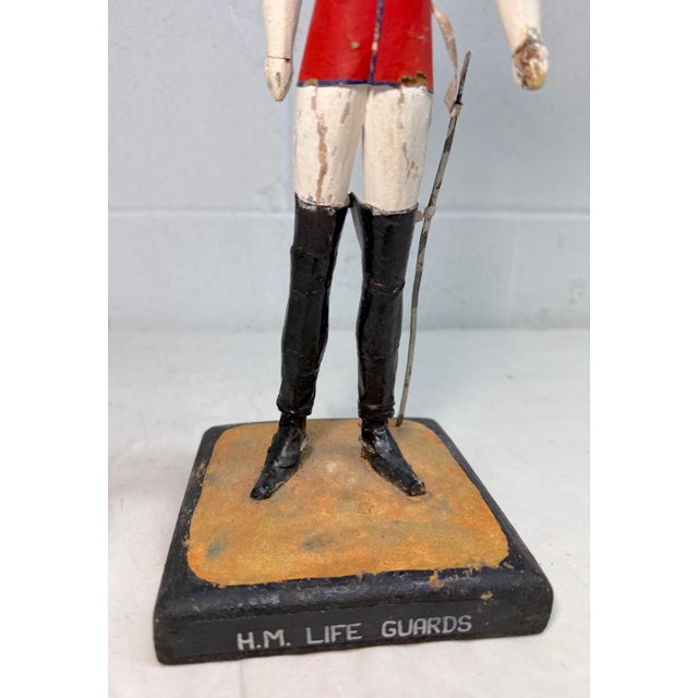 Antique 19th Century British Life Guard Troop Hand Carved Wood Sculpture Statue For Sale In New York - Image 6 of 18