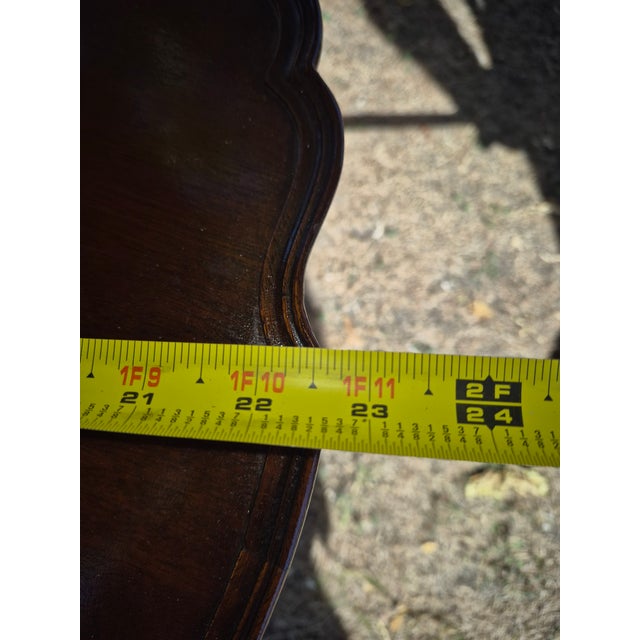 Vintage Two-Tier Mahogany Dumbwaiter Table For Sale - Image 10 of 12