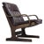 Scandinavian Armchair in Brown Furniture Leather, 1970s For Sale