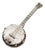 Vintage Italian Handmade Genuine Silver Banjo Figurine, 1980s For Sale