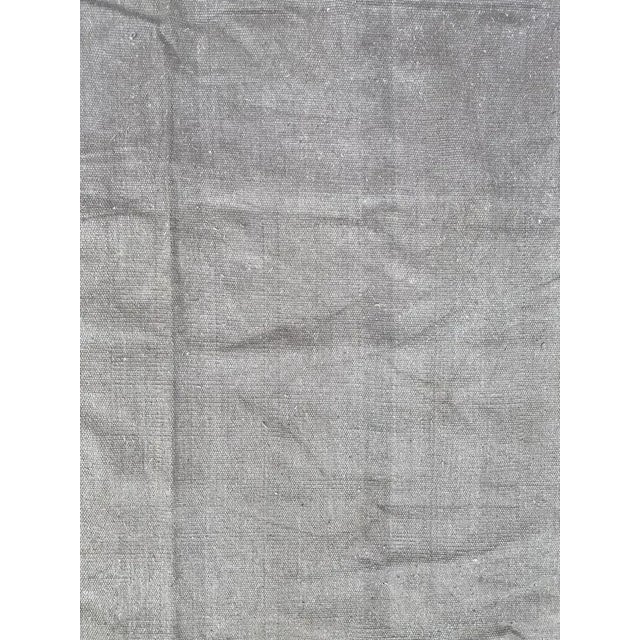 Vintage Indian Modern Khaki Color Flat Rug For Sale - Image 6 of 12