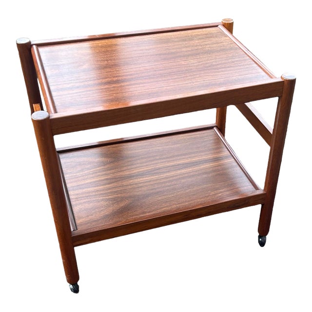 1970s Michel Arnoult Design Mid Century Modern Bar Cart For Sale