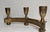 Vintage Brass Curved 3-Taper Candelabra For Sale - Image 4 of 4