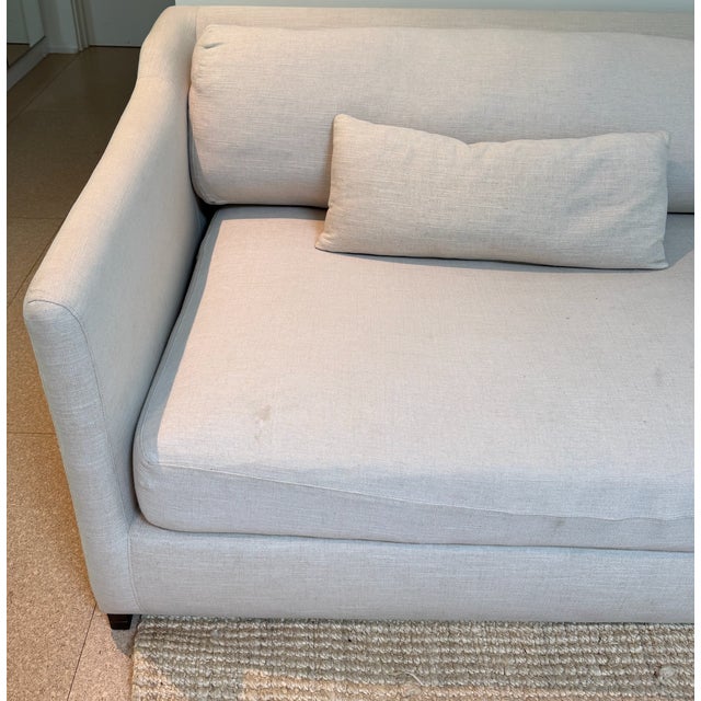 Cisco Brothers Cisco Home Down-Filled Sofa – Neutral Linen, Deep & Comfortable, or Reupholstery Opportunity For Sale - Image 4 of 8