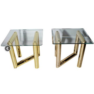 Karl Springer Z-Shaped Side Table - Pair For Sale