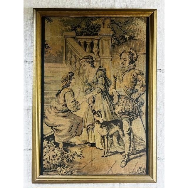 Framed Antique European Woven Tapestry Textile For Sale - Image 16 of 16