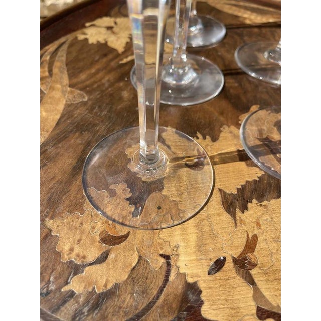 1990s Orange Roemer Glasses Harcourt Model from Maison Baccarat, Set of 6 For Sale - Image 5 of 10