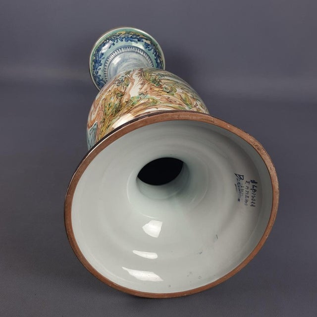 Large Column with Albissola Majolica Vase from Emmebi, 1960, Set of 2 For Sale - Image 7 of 17