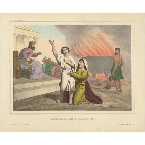 Becquet Frères, No. 27: Eleazar and the Seven Maccabees, 1840, Print For Sale