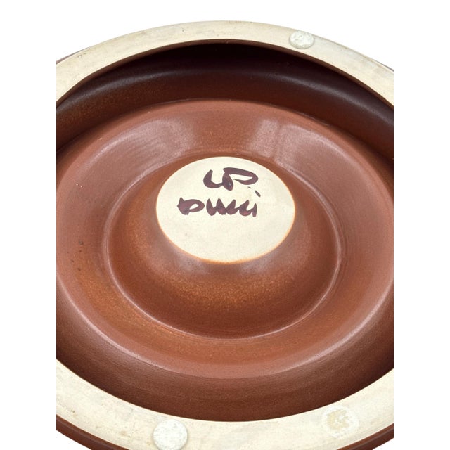 Mid-Century Modern Brown Ceramic Centerpiece by Franco Bucci, 1970s For Sale - Image 14 of 15