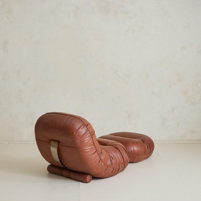 Italian 'Tumble' Lounge Chair + Ottoman by Adriano Piazzesi from Tre D, 1973 For Sale - Image 4 of 11