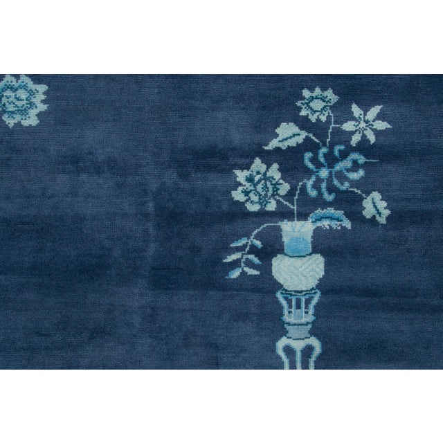 Art Deco Contemporary Chinese Art Deco Style Floral Square Wool Rug by Rug & Kilim, India For Sale - Image 3 of 6