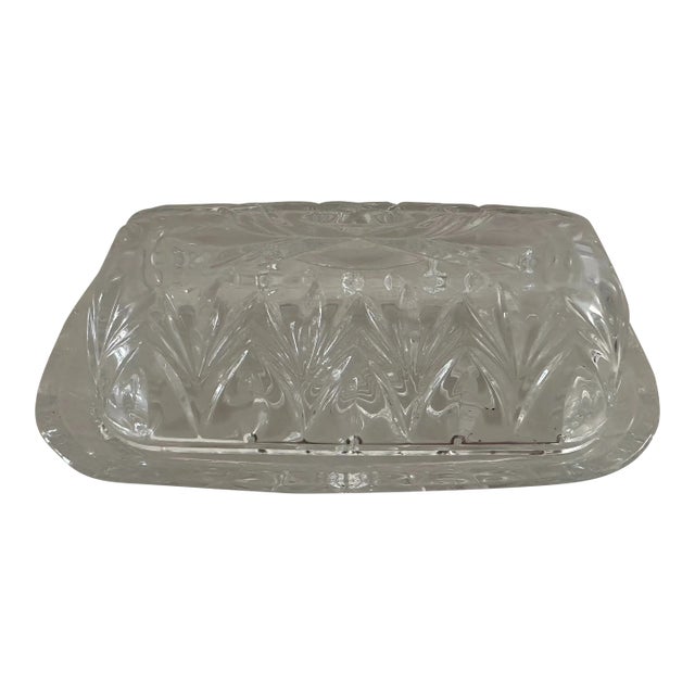 Waterford Crystal Marquis Canterbury Covered Butter Dish For Sale
