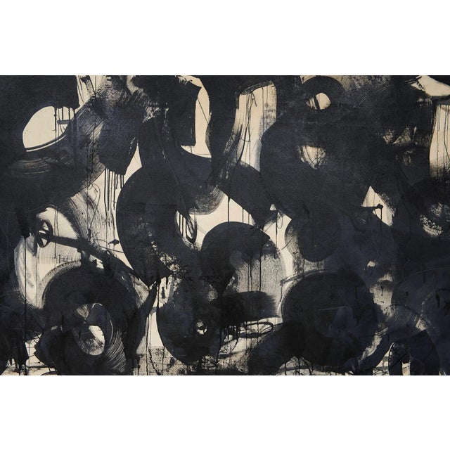 Monica Perez "A Magical Life" Re-encuentro Collection Original Acrylic & Charcoal Painting on Canvas, 2023. W 80" x H 48"...