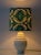 Antique Art Deco Ceramic Table Lamp with New Silk Ikat Shade by Charles Catteau For Sale - Image 10 of 11