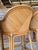 Set of Four Vintage Boho Organic Modern Rattan Bar Stools With Pencil Rattan Backs For Sale - Image 9 of 12