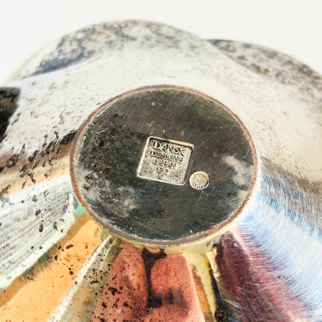 Silver Dansk Silver Flower Tiny Taper Candle Holder by Gunnar Cyren For Sale - Image 8 of 8