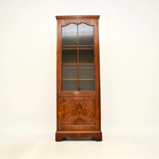 Burr Walnut Bookcase, 1930s For Sale - Image 3 of 8