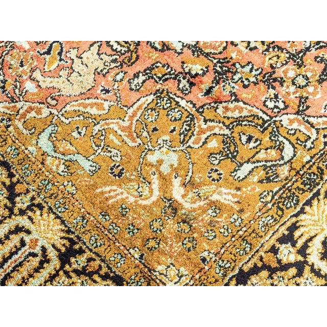 Textile Mid-Century Modern Silk Rug, 1960s For Sale - Image 7 of 14