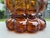 1960s 1960s Mid 20th Century Hand-Blown Amber Art Glass Pumpkin Melon Ribbed Lamp Shade 4" Fitter For Sale - Image 5 of 10