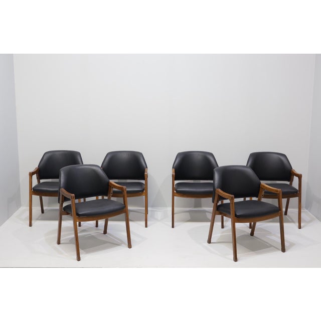 Mid-Century Modern Armchairs by Ico Parisi for Fratelli Reguitti, Italy, 1959, Set of 6 For Sale - Image 3 of 18