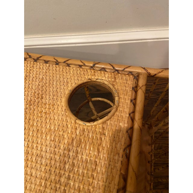 Chinoiserie Vintage Bamboo Bed Tray With Burnt Bamboo Finish For Sale - Image 3 of 12