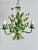Italian Painted Tole Daisy Chandelier by Sergio Terzani, 1970s For Sale - Image 4 of 15