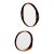 A Pair of Rustic Hand Hewn Farmhouse Wooden Serving Tray Style Wall Mirrors For Sale