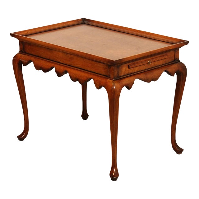 Early 21st Century Ralph Lauren Queen Anne Style Walnut Tea Table For Sale