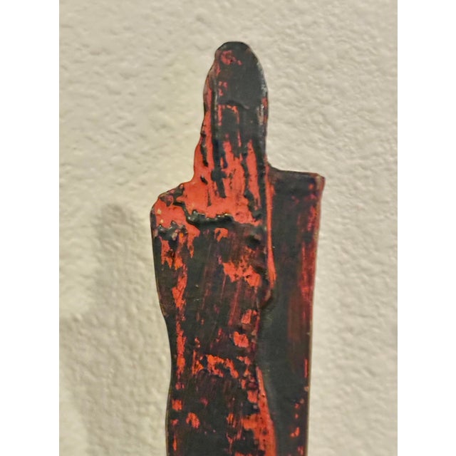 Pair of Bronze Abstract Standing Figures by Tom Bostelle (8.5” H Each) For Sale - Image 6 of 9