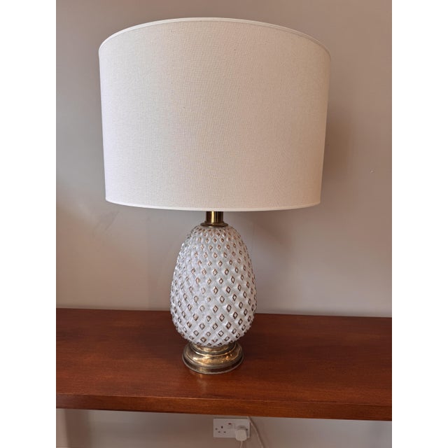 Pineapple Murano Glass Table Lamp, 1950s, in Good conditions. Designed 1950 to 1959 This piece is attributed to the...