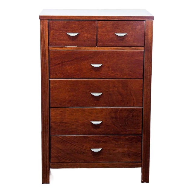 Ligna Furniture 6-Drawer Wooden Dresser - Classic Brown Storage Chest For Sale