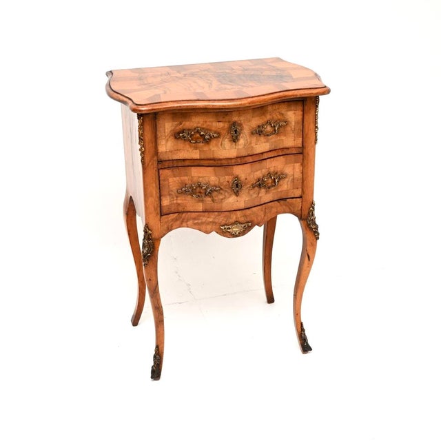 Antique French Burr Walnut Chest of Drawers, 1880 For Sale - Image 10 of 10