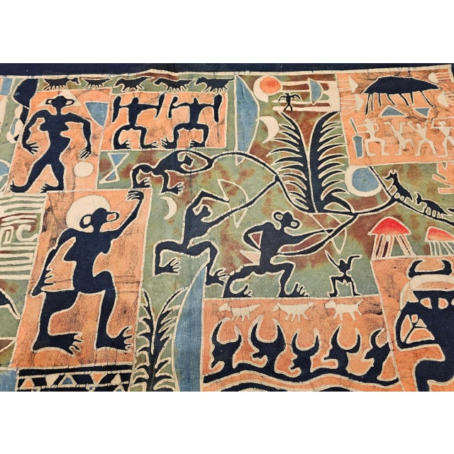 Textile 18th Century Batik Fabric Painting For Sale - Image 7 of 11