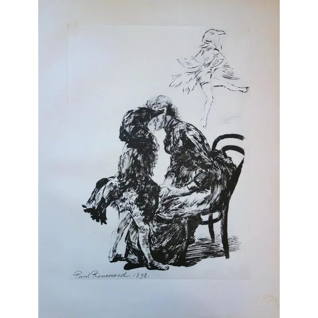 Paul Renouard, Kiss Before the Ballet, Lithograph For Sale - Image 6 of 6