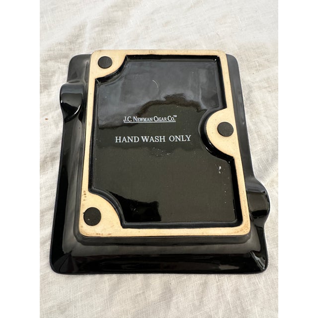 Vintage Cuesta-Rey-Black Ceramic Cigar Dish/Ashtray For Sale In Palm Springs - Image 6 of 6