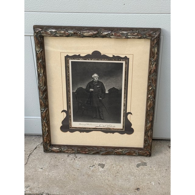 Wonderfully framed antique engraving titled “Portrait of Mr Corcoran”. Unique and unusual matting. Features Mr Corcoran....
