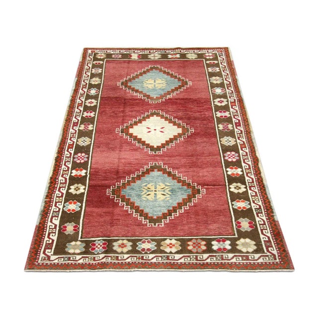 1960s Turkish Oushak Rug For Sale In Los Angeles - Image 6 of 7