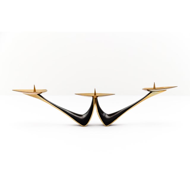 Metal Brass Candleholder by Walter Bosse, Austria, 1950s For Sale - Image 7 of 7