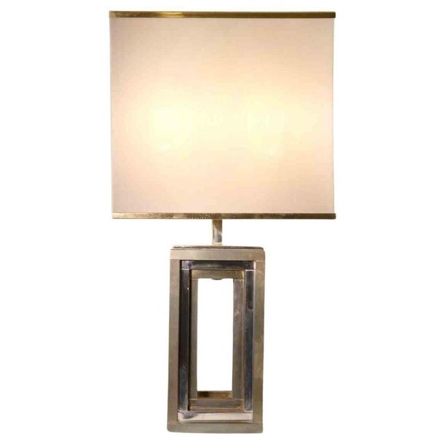 Gold Vintage Metal Table Lamp, Italy, 1970s For Sale - Image 8 of 8