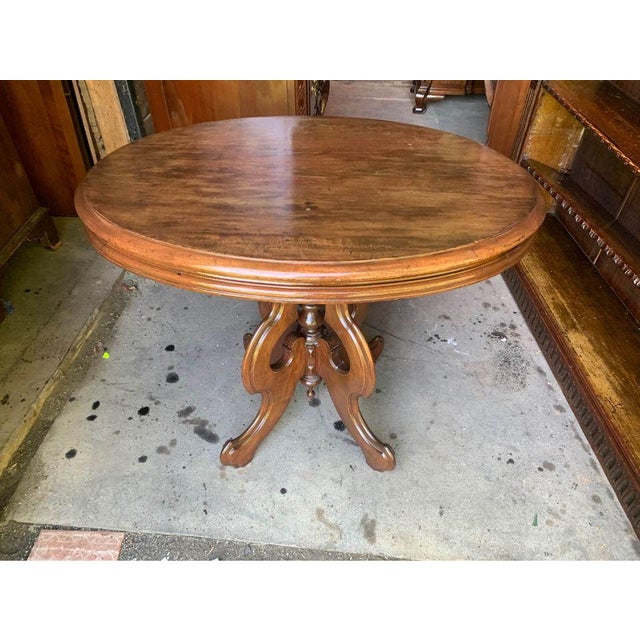 Antique Victorian Eastlake Style Solid Walnut Parlor Center Table. Solid wood frame, hand carved Sturdy and strong...