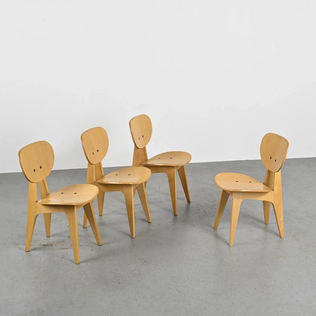 3221 Chairs by Jenzo Sakakura for Tendo Mokko, 1980s, Set of 4 For Sale - Image 11 of 11
