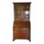 Early 20th C American Walnut Secretary Desk With Display Bookcase For Sale