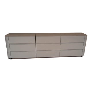 1990s White Formica Dresser For Sale