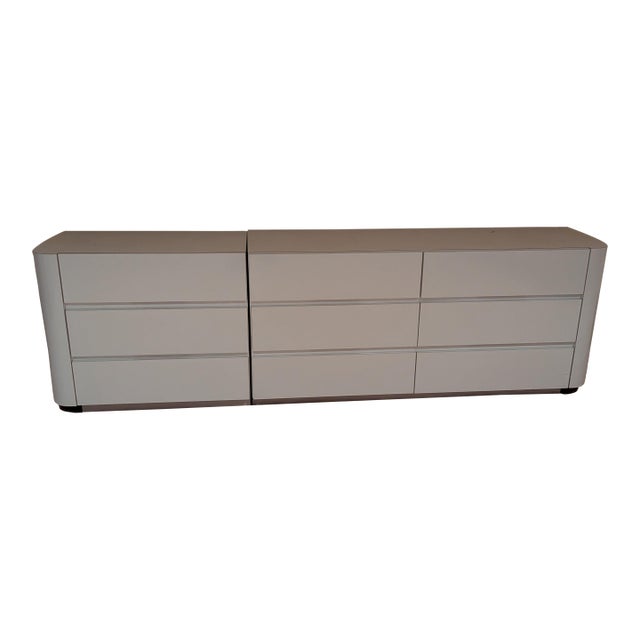 1990s White Formica Dresser For Sale