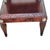 1920s Mahogany Leather Top Sofa End Table Brass Column Lion Pull Carved For Sale - Image 16 of 16
