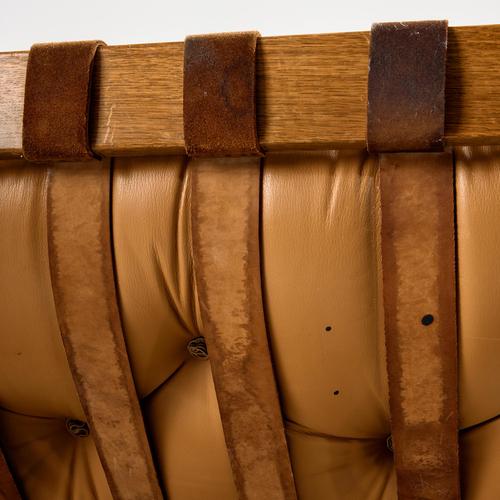 1970s Hungarian Leather Sofa Set from Ipoly Furniture Factory, 1970s, Set of 2 For Sale - Image 5 of 18