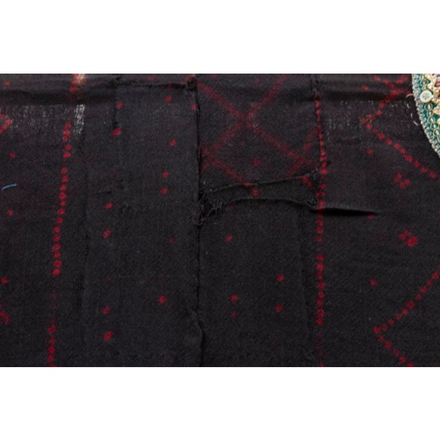 Tribal Colorful Vintage Rabari Wool Throw For Sale - Image 3 of 9